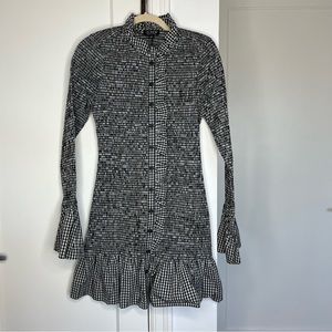 NWT JCrew Gingham Ruffle dress